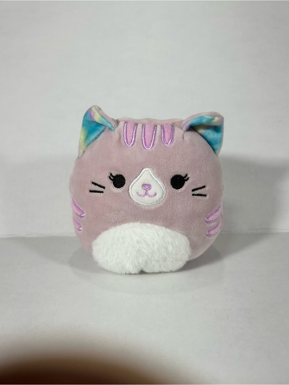 Squishmallows Pastel Pink Cat Plush with White Belly